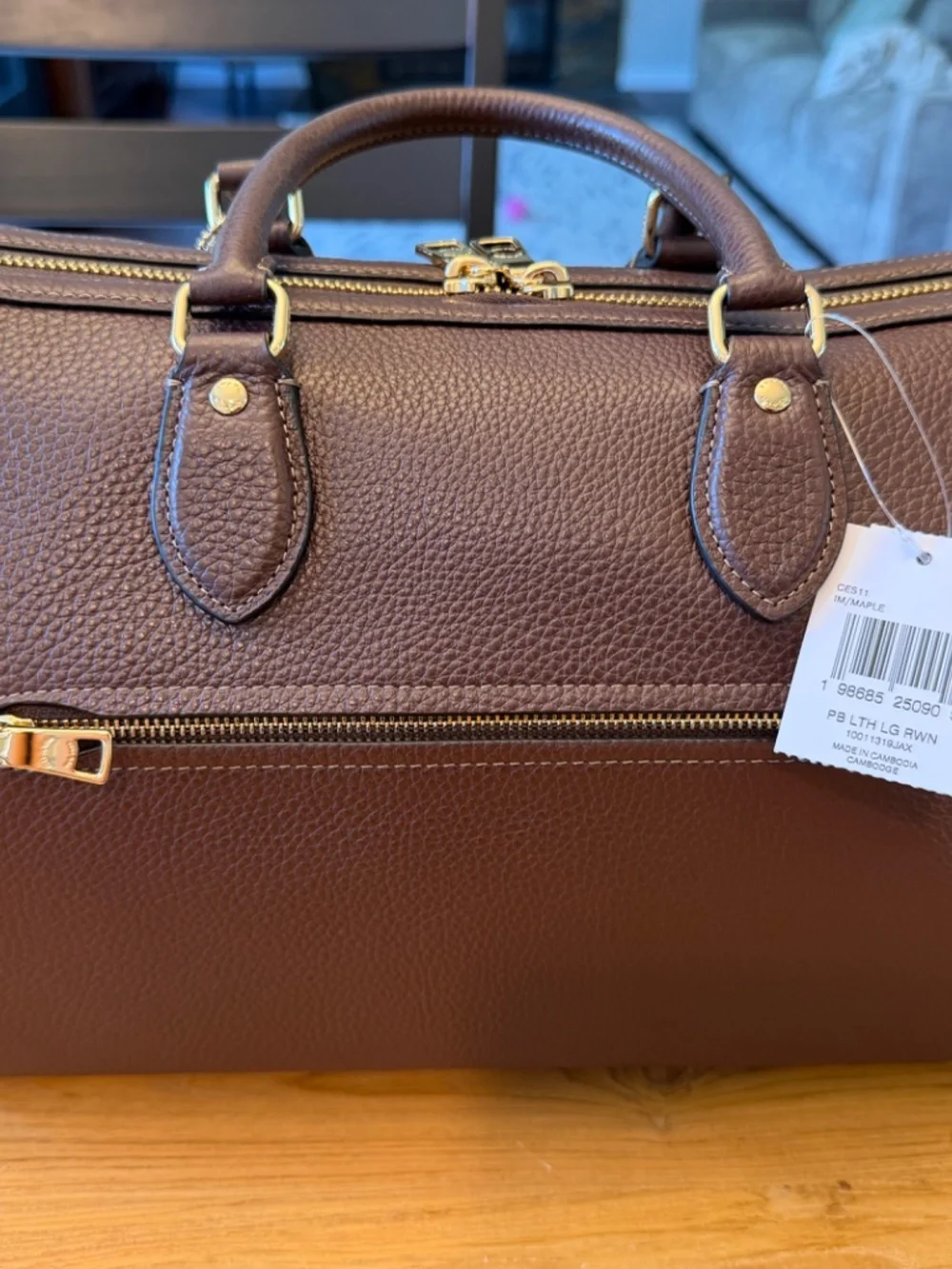 Coach Large Rowan in Maple - NWT